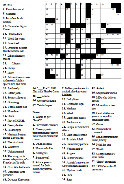 Food Crossword 2 - Easy To Eat Crossword Clue