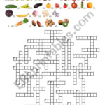 Food Fruits And Vegetables Crossword ESL Worksheet By Crisholm - Easy To Eat Foods Crossword