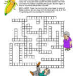 A Printable Crossword Puzzle All About Corny Jokes  - Easy To Get Along With Crossword Clue