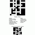 FOOD Easy Crossword Puzzle Crossword Crossword Puzzle Clue - Easy To Make Dessert Crossword