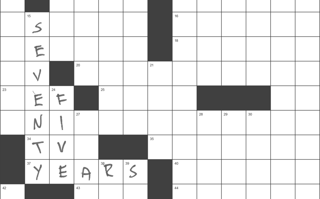 The New York Times Celebrates 75 Years Of Crosswords The New York Times - Easy To See Through Crossword