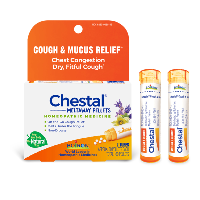 Chestal Meltaway Pellets Boiron USA - Easy To Swallow Tube Of Medicine Crossword