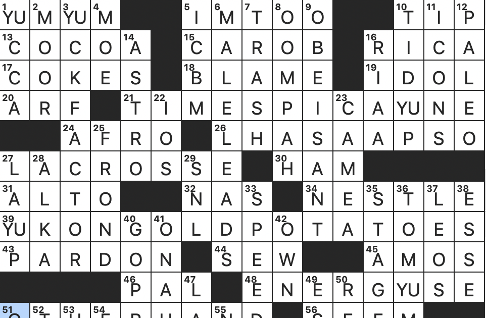 Newsletterforeveryone Rex Parker Does The NYT Crossword Puzzle - Easy Two-pointer Crossword