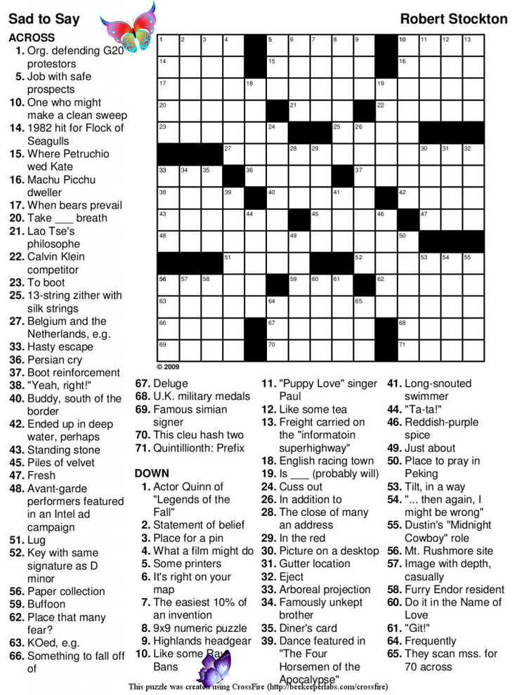 Usa Today Crossword Puzzle Online Loretta Smith s English Worksheets - Easy Usa Today Crossword
