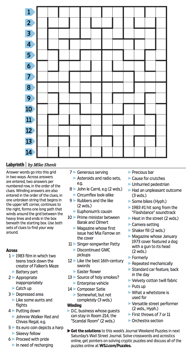 Printable Wsj Crossword Printable Crossword Puzzles - Easy Victory Wsj Crossword