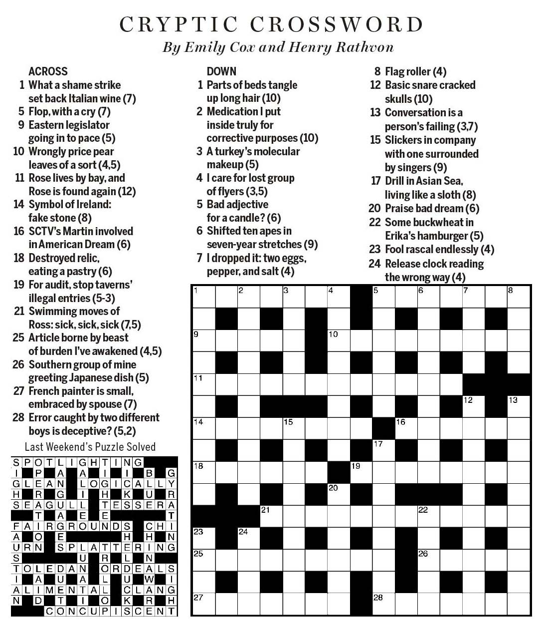 Printable Wsj Crossword Printable Crossword Puzzles - Easy Victory Wsj Crossword