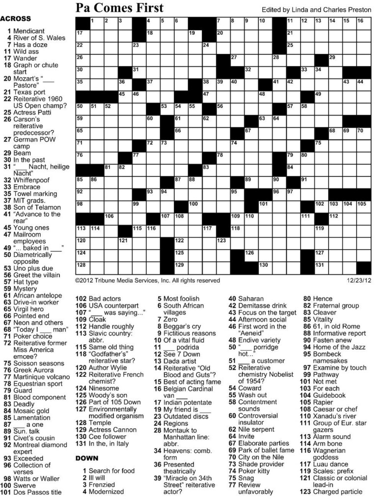 Printable Crossword Puzzle Washington Post Printable Crossword Puzzles - Easy Washington Post Crossword Book