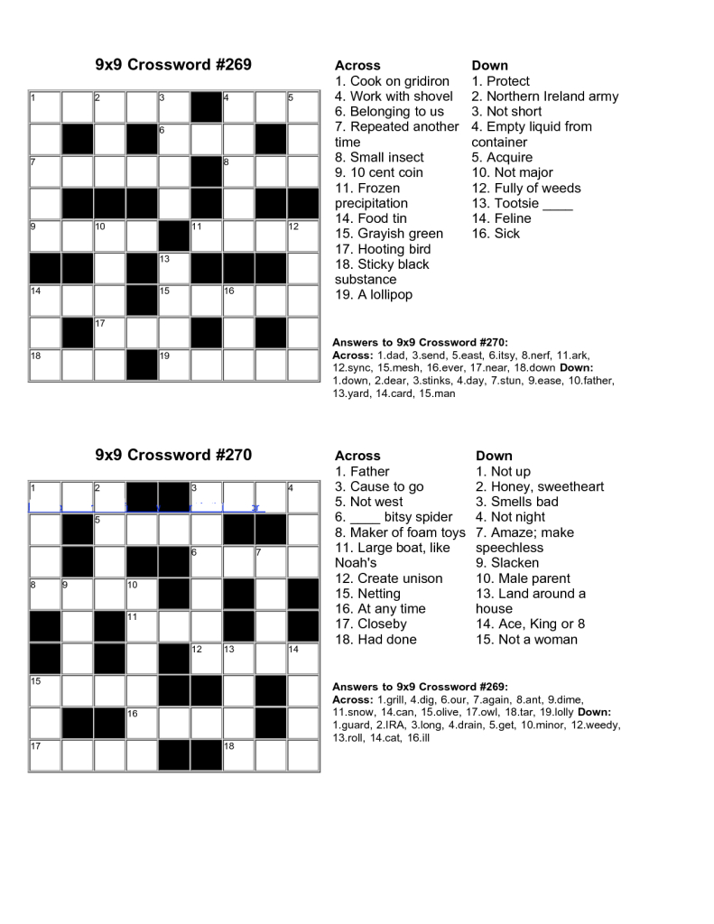 Printable Crossword Puzzles And Solutions Printable Crossword Puzzles - Easy Way To Make A Crossword Puzzle Png