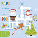 Premium Vector Easy Crossword Puzzle Christmas Day For Children In  - Easy Way Toadapt Crossword