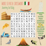 Easy Word Search Crossword Puzzle Journey To Italy For Children In  - Easy Way Toadapt Crossword