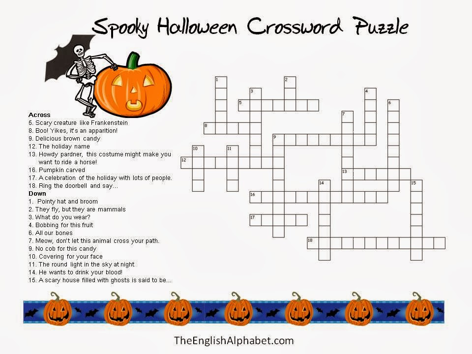 5 New Halloween Crossword Puzzles Printable Easy - Free Easy Halloween Crossword Puzzles