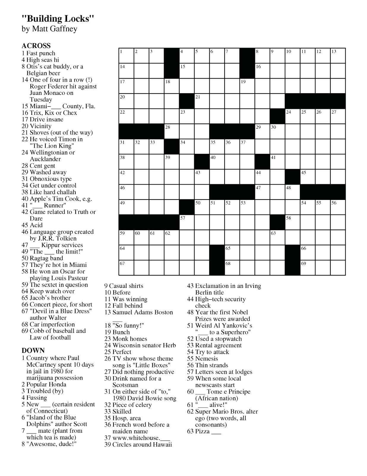 Printable Puzzles Uk Printable Crossword Puzzles - Free Printable Easy Crossword Puzzles Uk