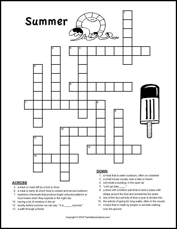 Free Printable Crossword Puzzles 3rd Grade Crossword Printable - Free Printable Easy Large Print Crossword Puzzles For 3rd Graders