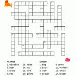 French Words For Animals Crossword Puzzle Learn French Learning  - French Crossword Puzzles Easy Online