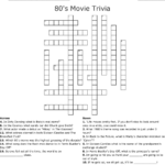 Movie Trivia Crossword Puzzles Printablecrosswordpuzzlesfree - Friendly Easy To Get Along With Crossword Clue