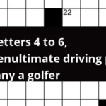 With Letters 4 To 6 Antepenultimate Driving Place For Many A Golfer  - Golfer The Big Easy Crossword Clue