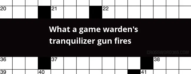 What A Game Warden s Tranquilizer Gun Fires Crossword Clue - Guns That Are Easy To Carry Crossword Clue