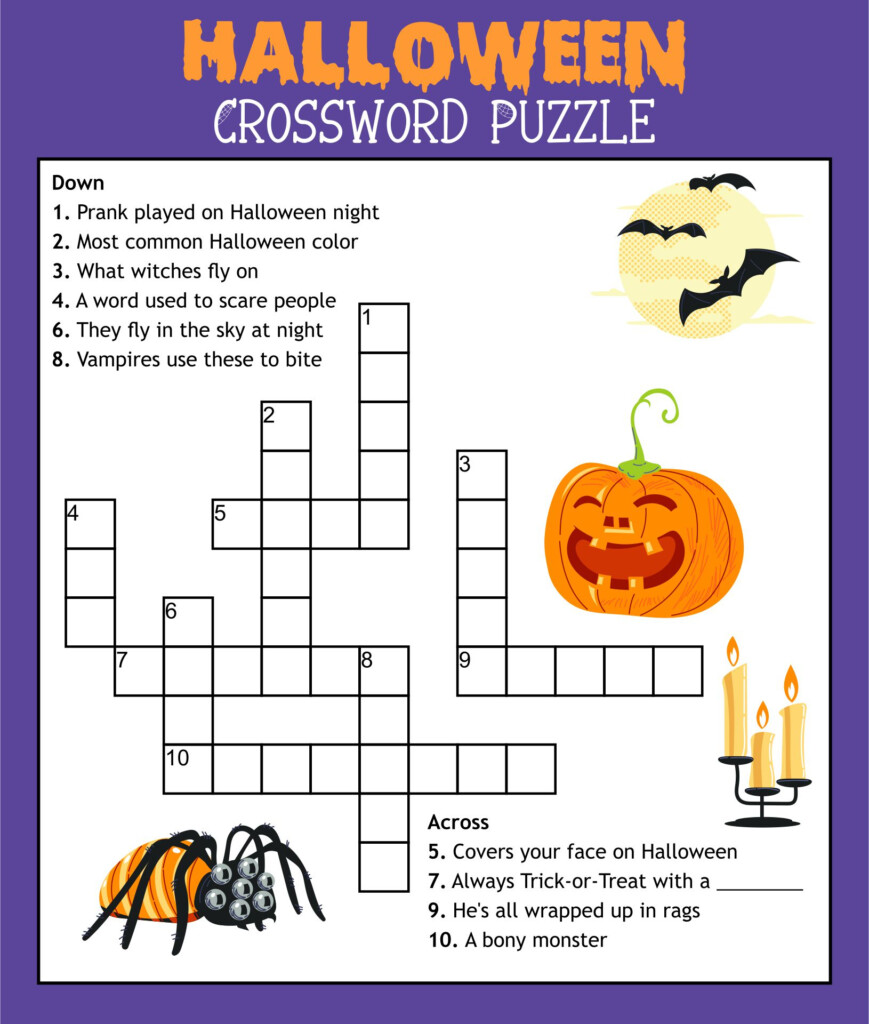 15 Best Halloween Crossword Puzzles Printable Printablee - Halloween Crossword Easy