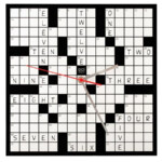Playable Crossword Wall Clock Gadgetsin - Has An Easy Catch With Crossword Clue