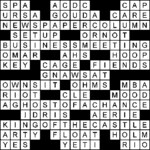 Crossword Global Times - It's Not Easy Being Green Crooner Crossword