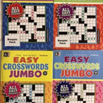 Lot Of 4 Kappa The Original Easy Crosswords Jumbo Puzzle Books  - Kappa Easy Crossword Puzzle Books