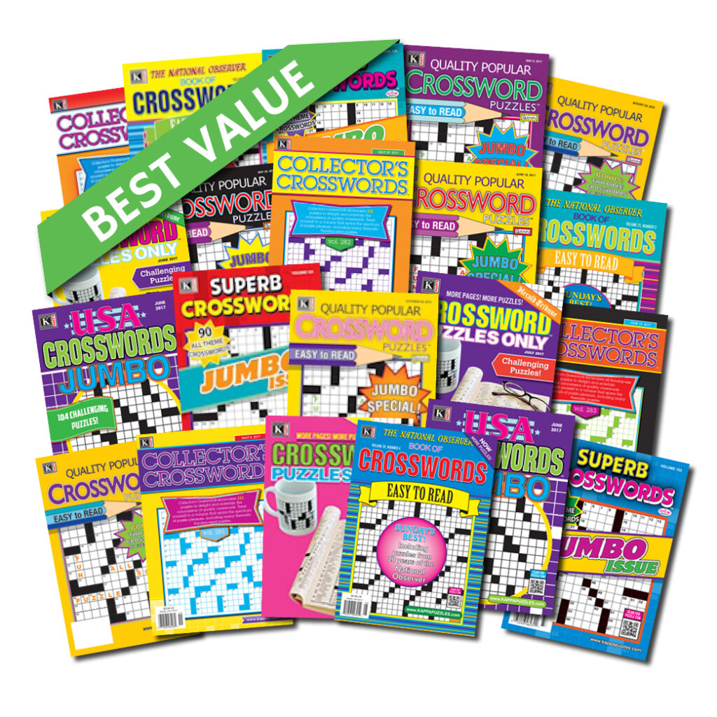 21 Crossword Magazines Kappa Puzzles - Kappa Publishing Group Easy Crossword Bargain Pack