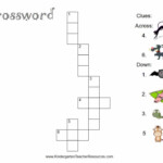 Free Easy Crossword Puzzles - Kindergarten Easy Crossword