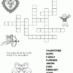 5 Easy Valentines Crosswords For Kids Valentines Crossword - Kindergarten Easy Valentine Crossword Puzzle