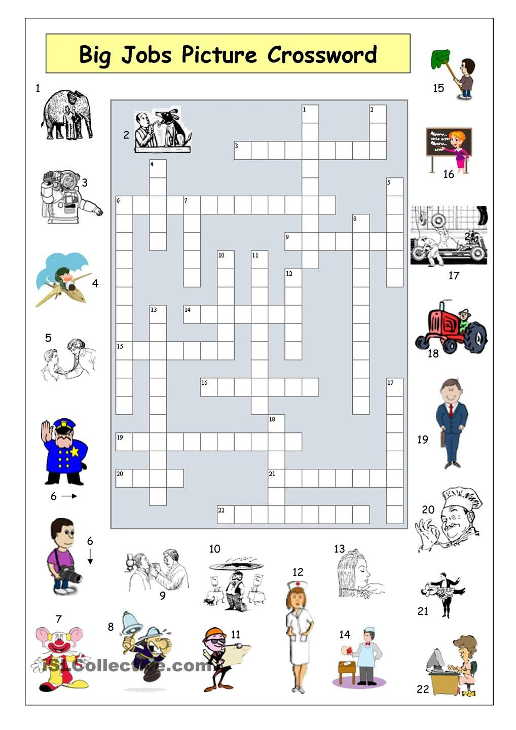 Big Jobs Picture Crossword Job Pictures Crossword Job - Like An Easy Job Crossword Clue