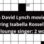 1986 David Lynch Movie Starring Isabella Rossellini As A Lounge Singer  - Lounge Take It Easy Crossword Clue