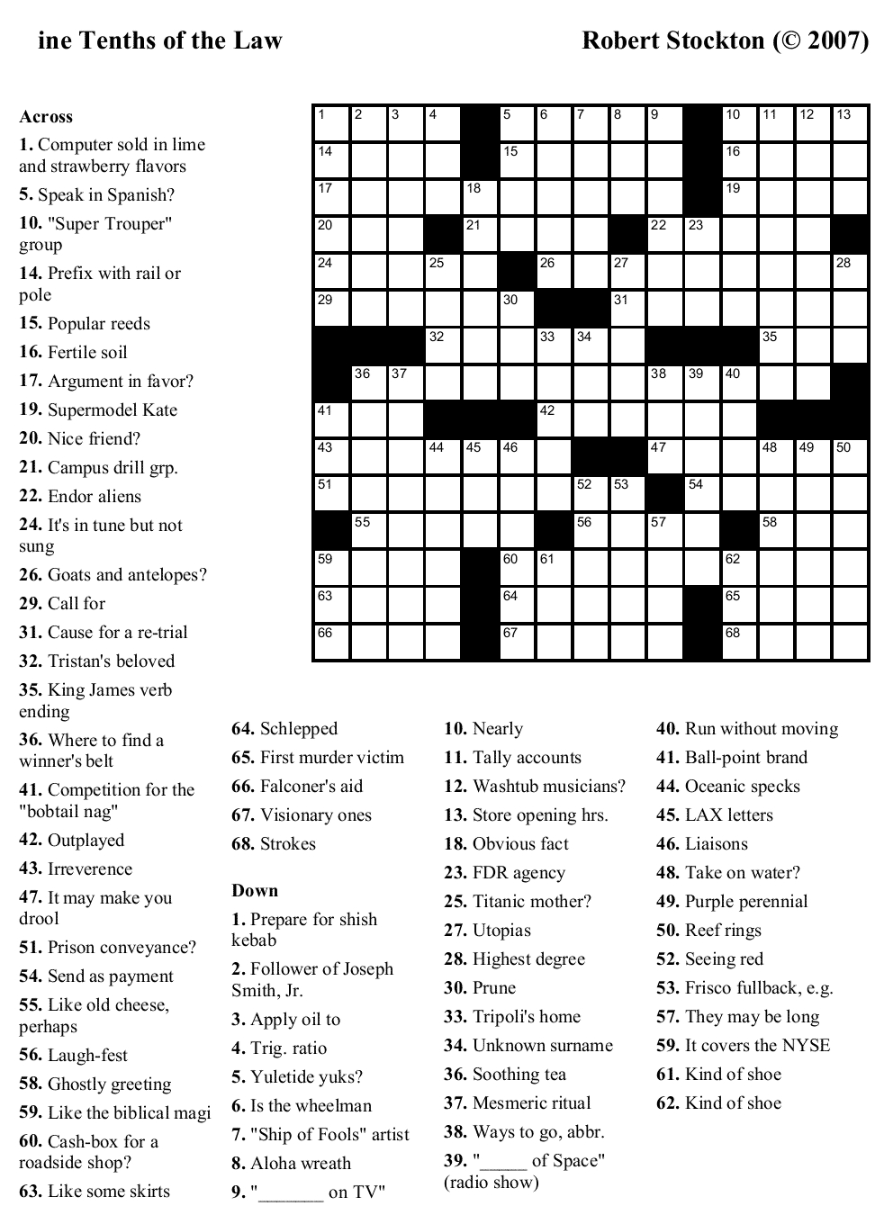 Printable Easy Crossword Puzzles With Answers Printable Crossword Puzzles - Modern Crossword Puzzles Easy