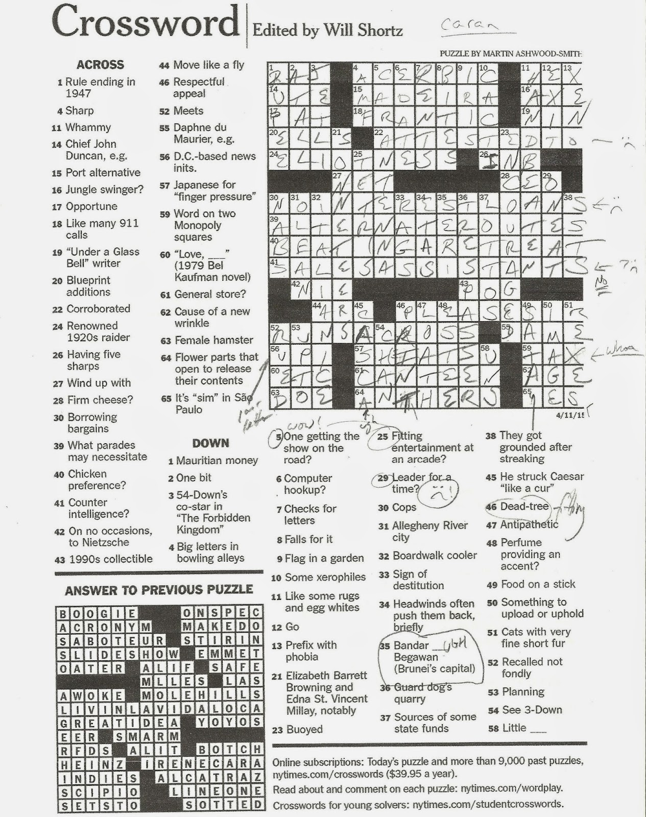 Rex Parker Does The NYT Crossword Puzzle Japanese For Finger Pressure  - Not Easy Money Crossword