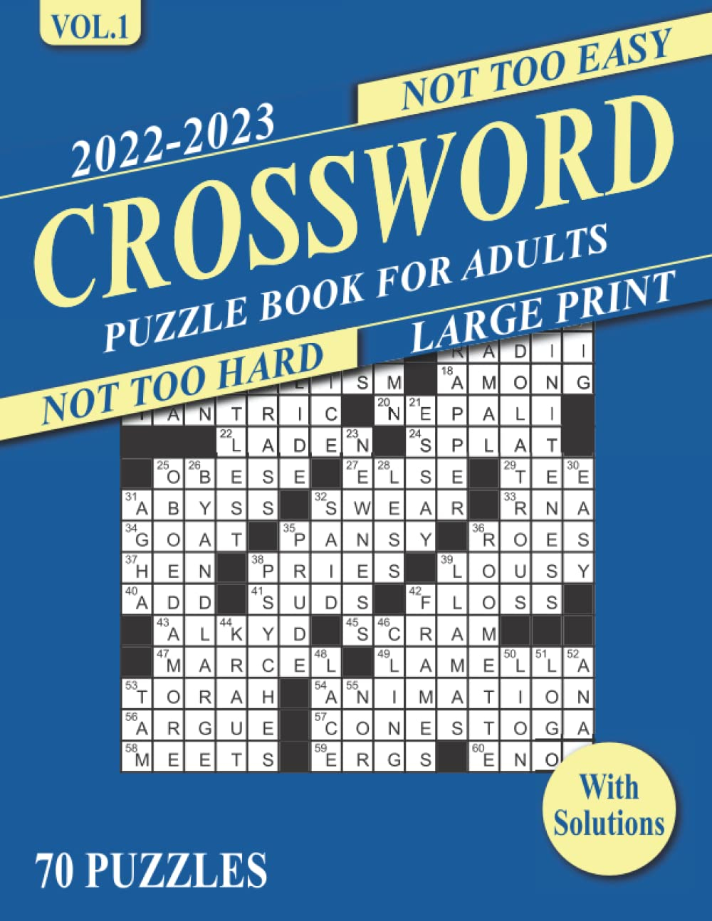 2022 2023 Crossword Puzzle Book For Adults 70 Not Too Easy Not Too  - Not Easy Opportunity Crossword