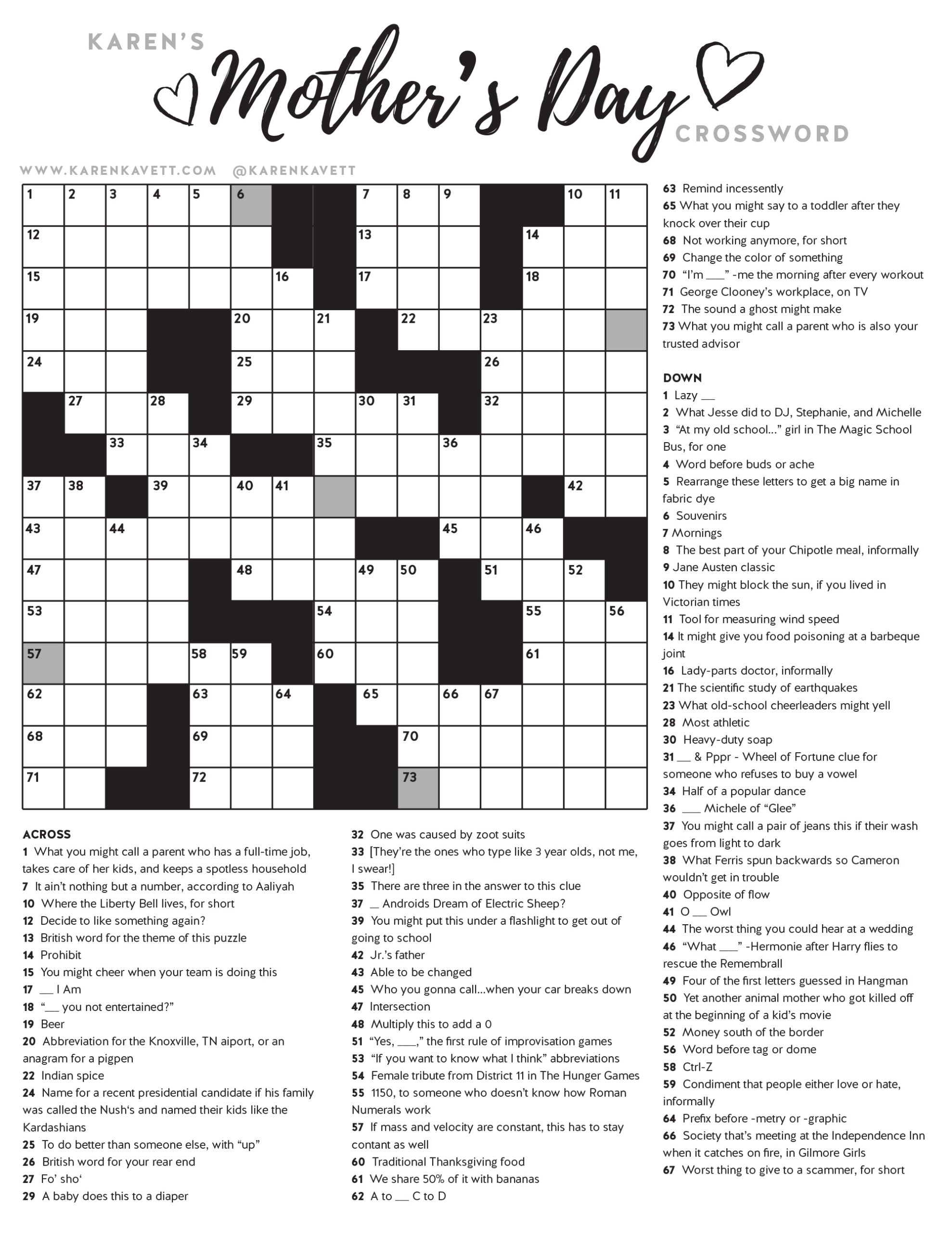 Printable Crossword Puzzles May 2022 Mary Crossword Puzzles - Not-easy Opportunity Crossword