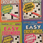Lot Of 4 Penny Press Favorite Easy Crosswords Super Jumbo Issue  - Penny Press Easy Crossword Puzzles
