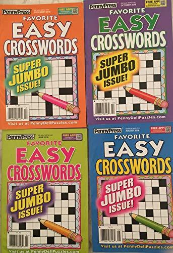 Lot Of 4 Penny Press Favorite Easy Crosswords Super Jumbo Issue  - Penny Press Easy Crossword Puzzles