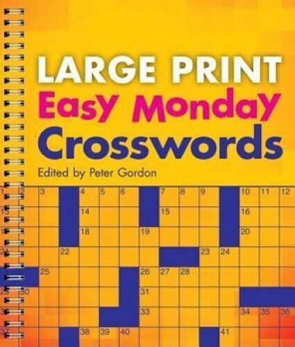 Large Print Easy Monday Crosswords By Peter Gordon 9781402790294 EBay - Peter Gordon Large Print Easy Monday 2 Crosswords