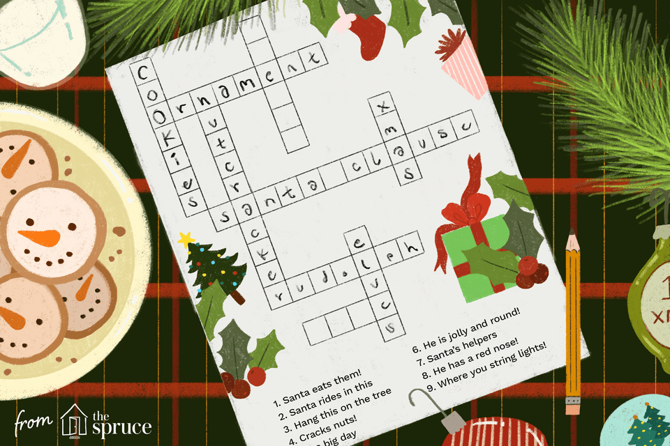 Christmas Puzzles And Games For Kids - Photography Crossword Easy