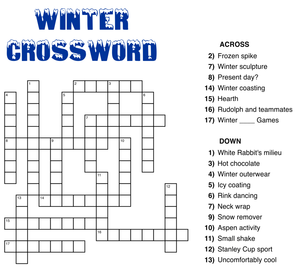 6 Best Easy Printable Puzzles Printableecom 6 Best Images Of Large  - Really Easy Crossword