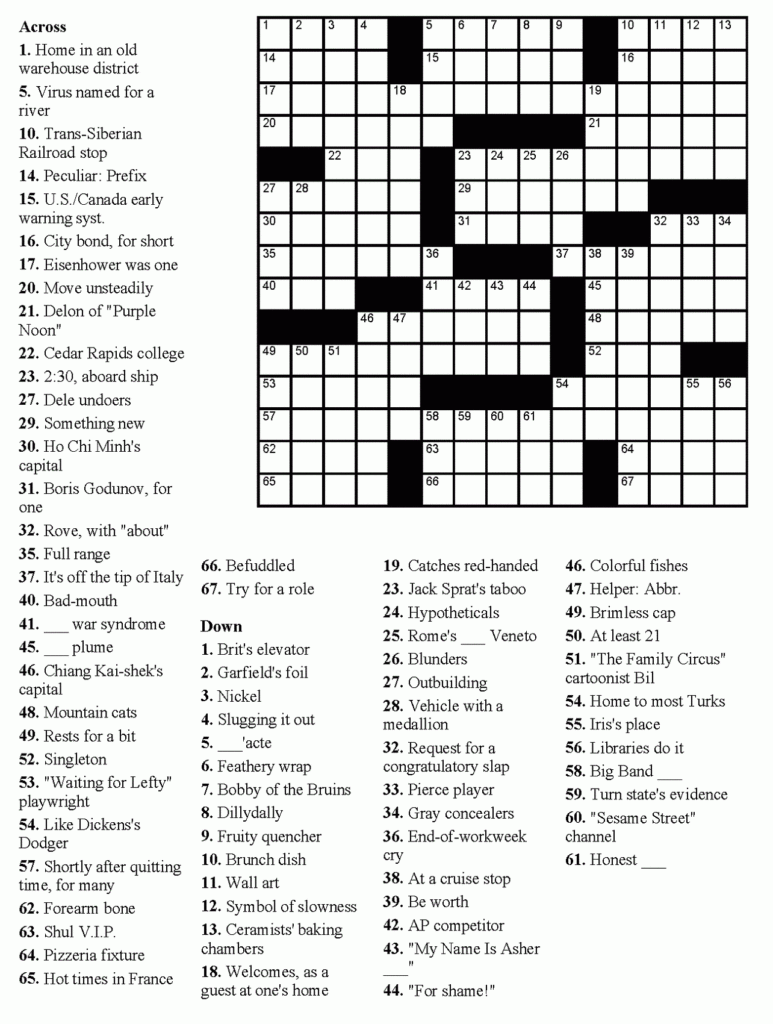 Easy Crossword Puzzles For Seniors Activity Shelter - Really Easy Test Questions Crossword