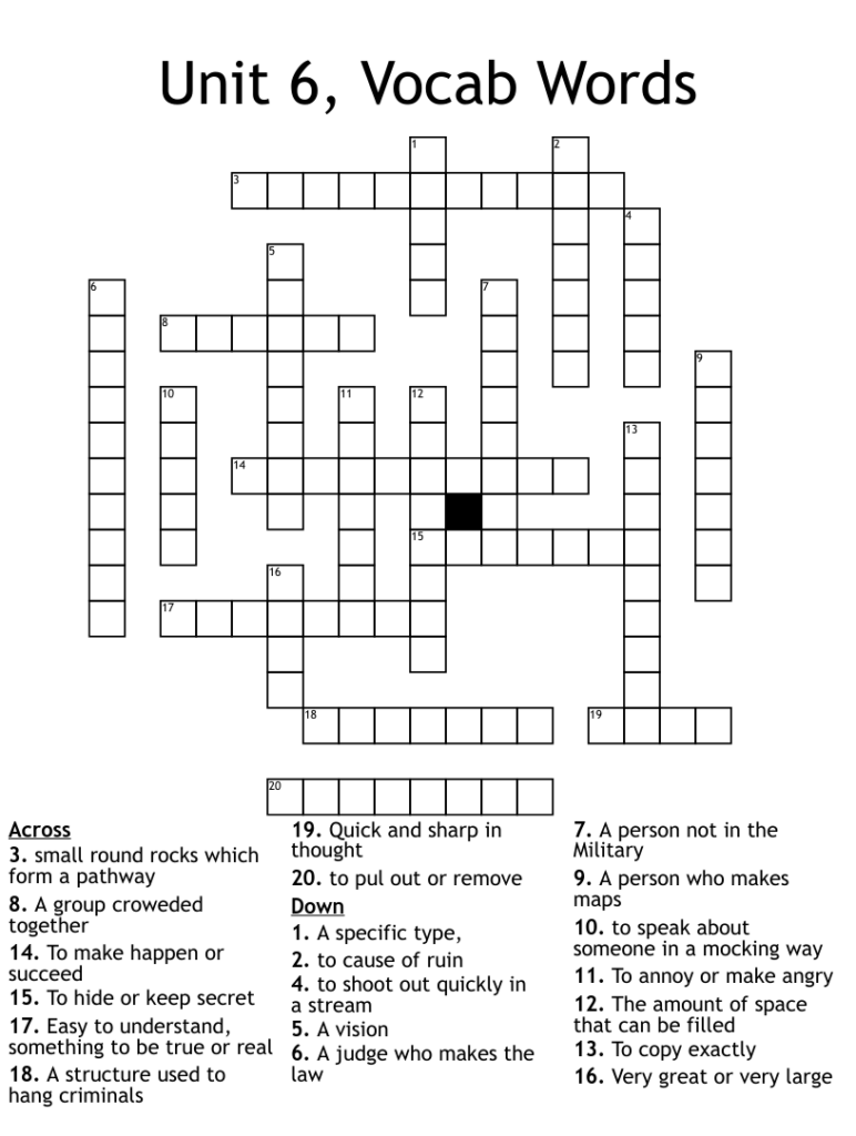 Vocab Unit 6 Word Search WordMint - Summary Of An Easy Negotiation Crossword