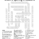 Week 6 Spelling Crossword WordMint - Things Making It Easier To Endure Crossword