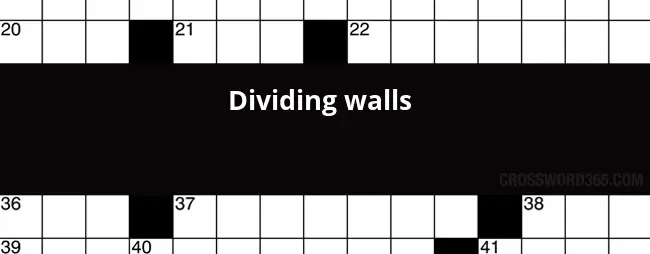 Dividing Walls Crossword Clue - Wall And Easy Crossword Clue